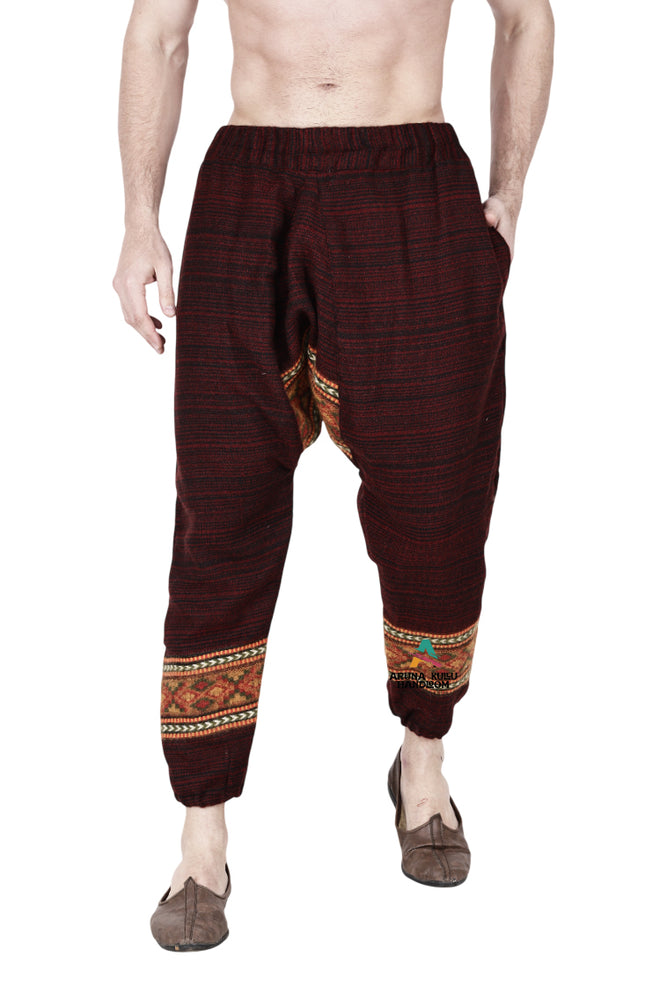 yoga pajama for men loose maroon