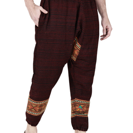 yoga pajama for men loose maroon