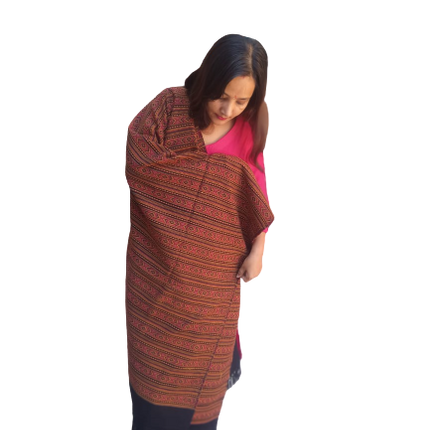 Hand Woven PASHMINA black  Shawl Beautiful Hand Woven Embroidered FOR Womne