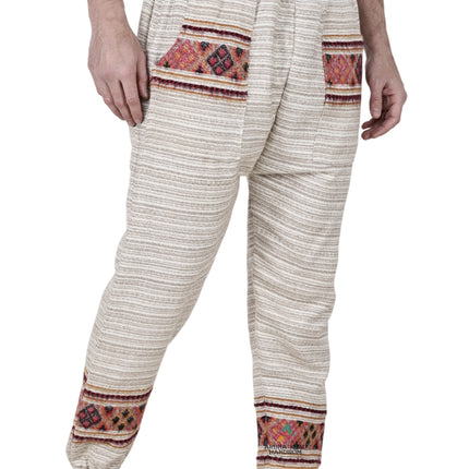 Pajama for men white singal patti