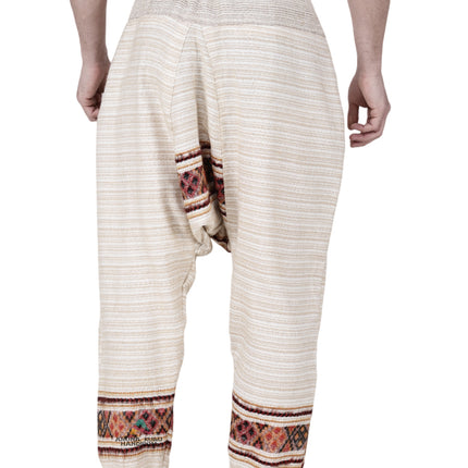 yoga pajama for men loose single patti white
