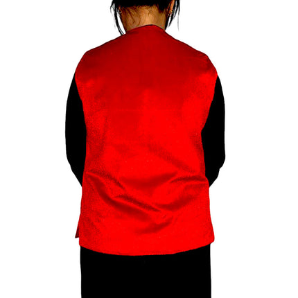 Nehru jacket for women in red color
