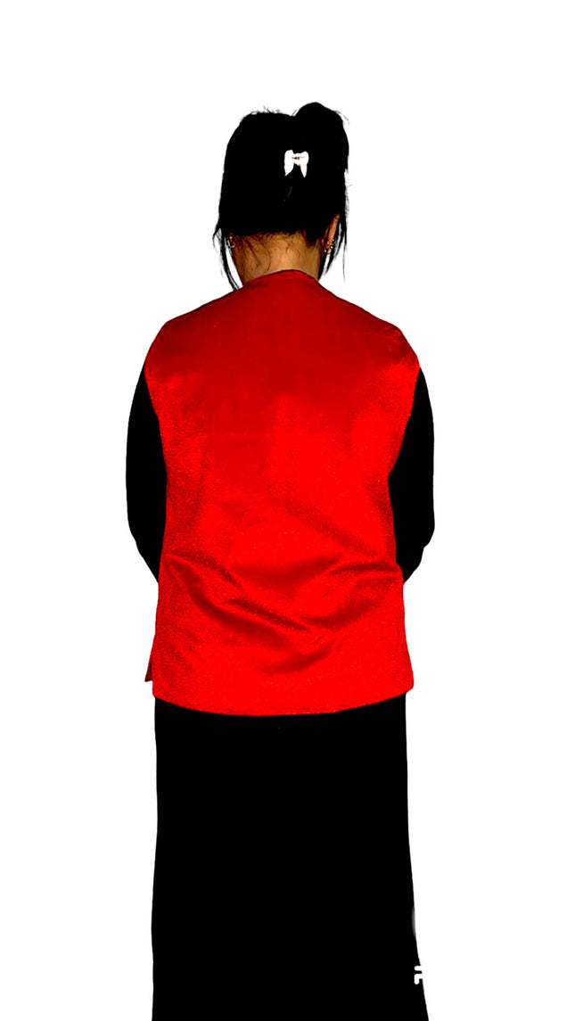 Nehru jacket for women in red color