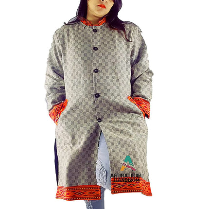 manali dress in winter full sleeves kullu jacket kullu jacket for ladies  jacket for ladies kullu patti lace jacket woolen long coat for ladies