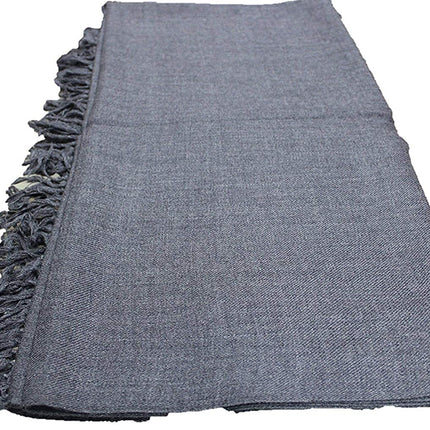 ARUNA Genuine Hand Woven Kullu Wool LOI- Dark Grey Colored for Men