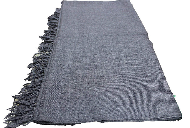 ARUNA Genuine Hand Woven Kullu Wool LOI- Dark Grey Colored for Men