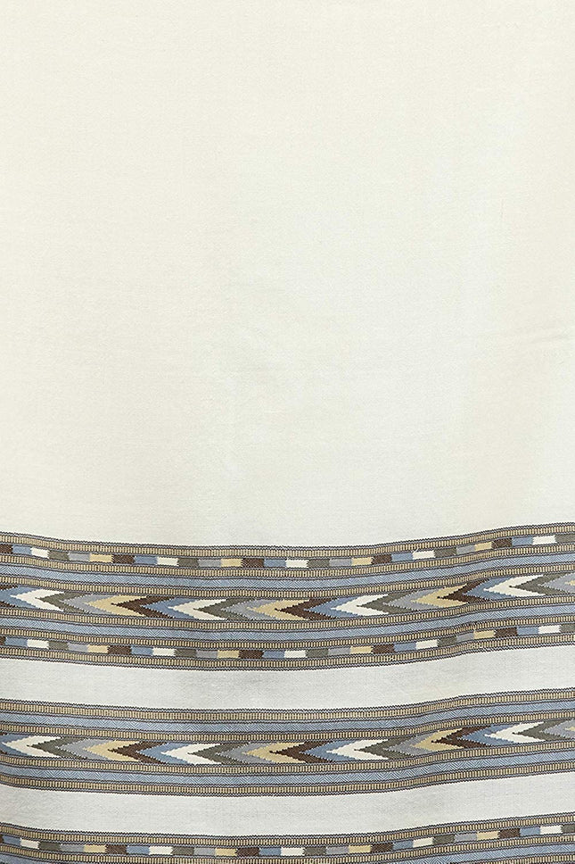 Pearl-White Shawl from Kullu Triple - Off-White