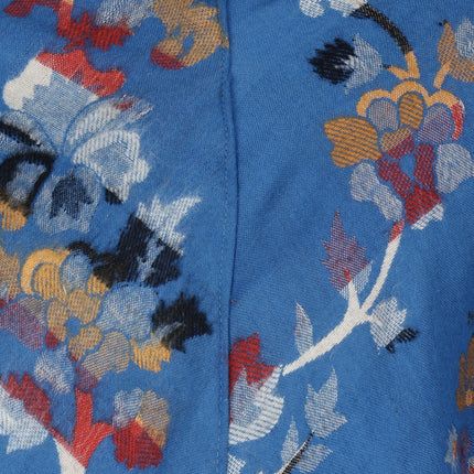 Kashmiri poncho woolen poncho with hood for ladies blue