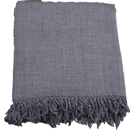 ARUNA Genuine Hand Woven Kullu Wool LOI- Dark Grey Colored for Men