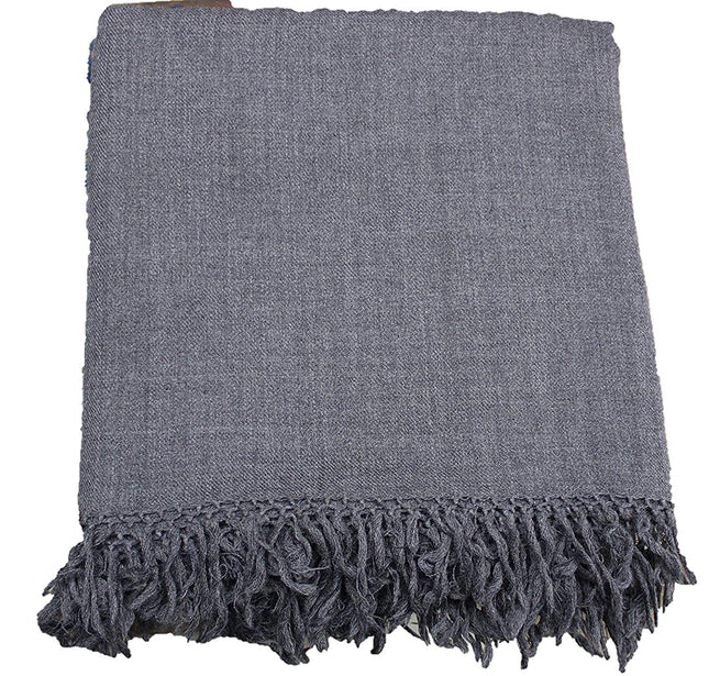 ARUNA Genuine Hand Woven Kullu Wool LOI- Dark Grey Colored for Men