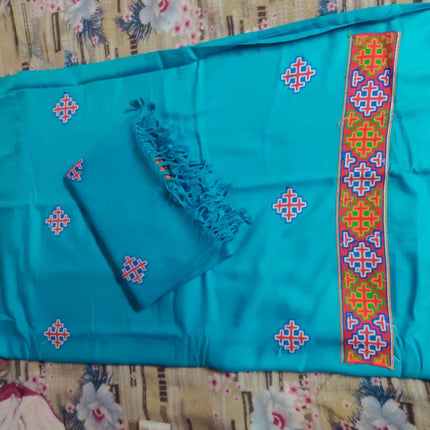 kullu patti woolen suit 4 meter with stole frozen