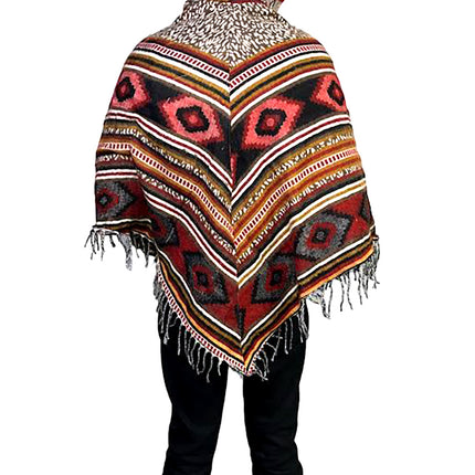 kullu shawl woolen poncho with hood multinew