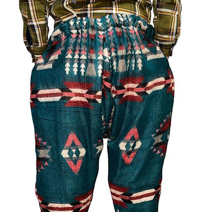 Wool super Soft Warm Pajamas WITH KULLU PATTI WORK yoga pajama green